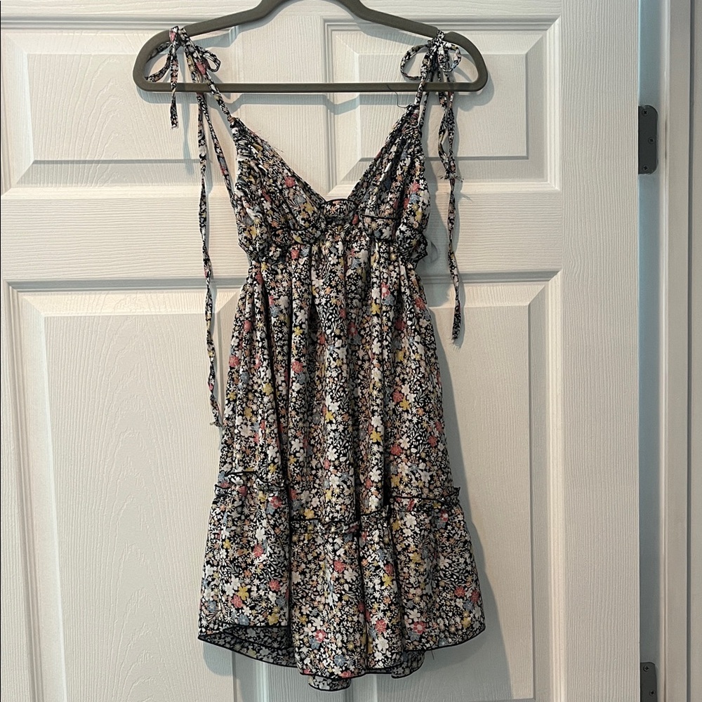 Floral Tie-Strap Dress